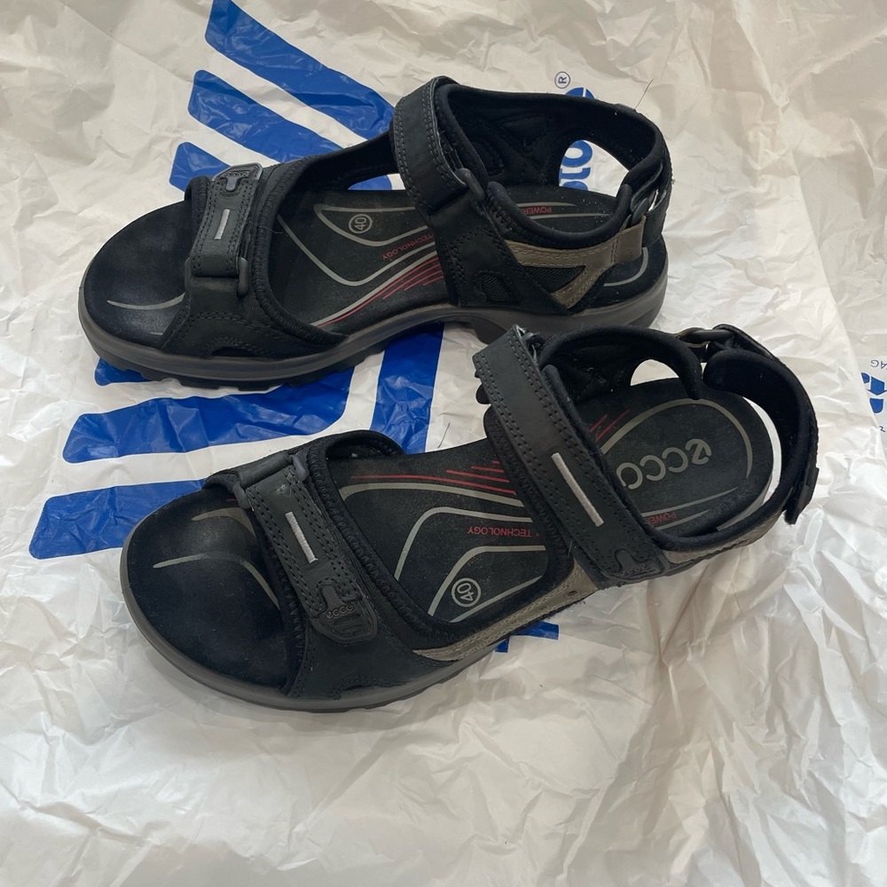 Ecco Black Sport Sandals